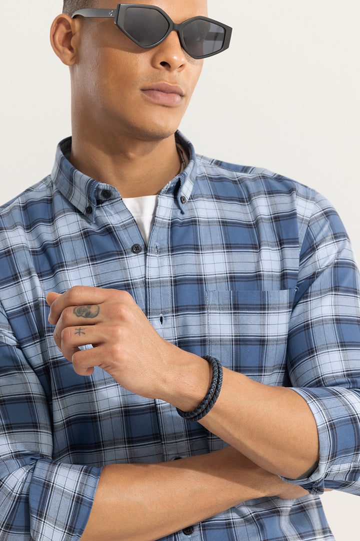 Gazing Grid Blue Checks Shirt