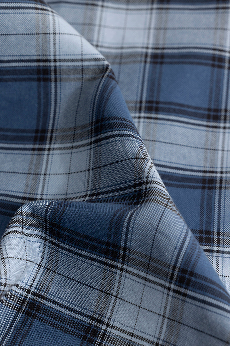 Gazing Grid Blue Checks Shirt