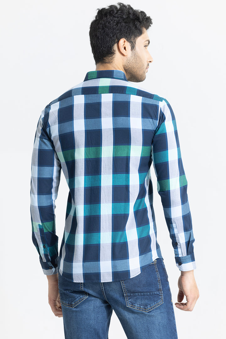 Subtle Checks Blue Shirt