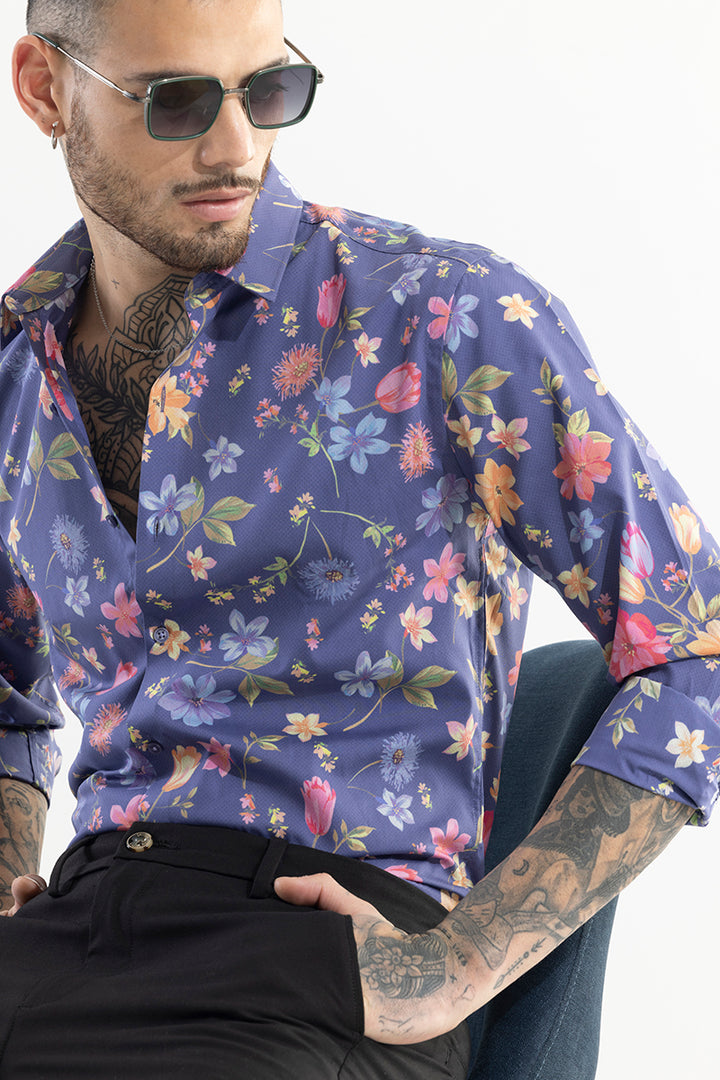 Botanic Bloom Blue Shirt