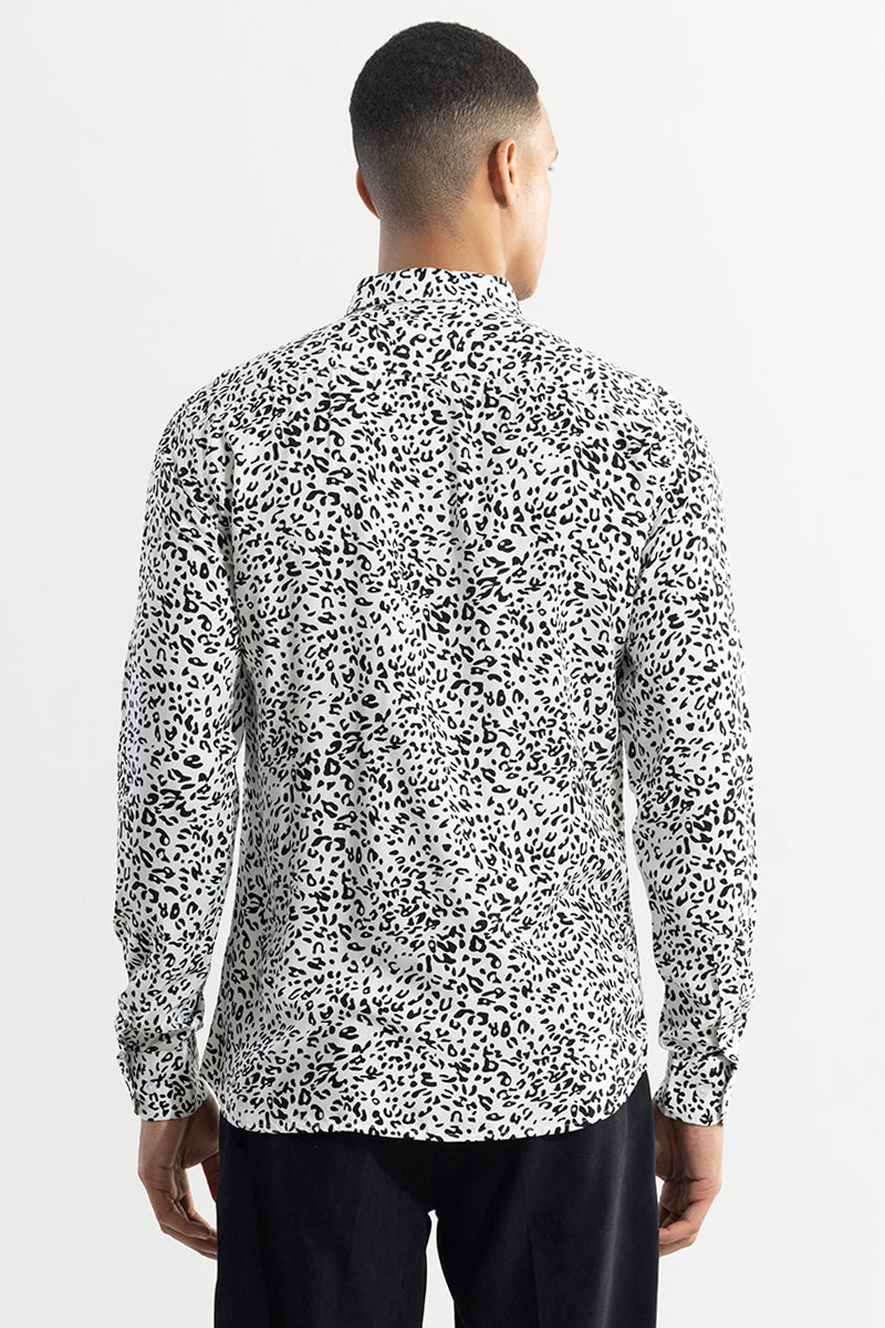 Spotted Pardus White Shirt