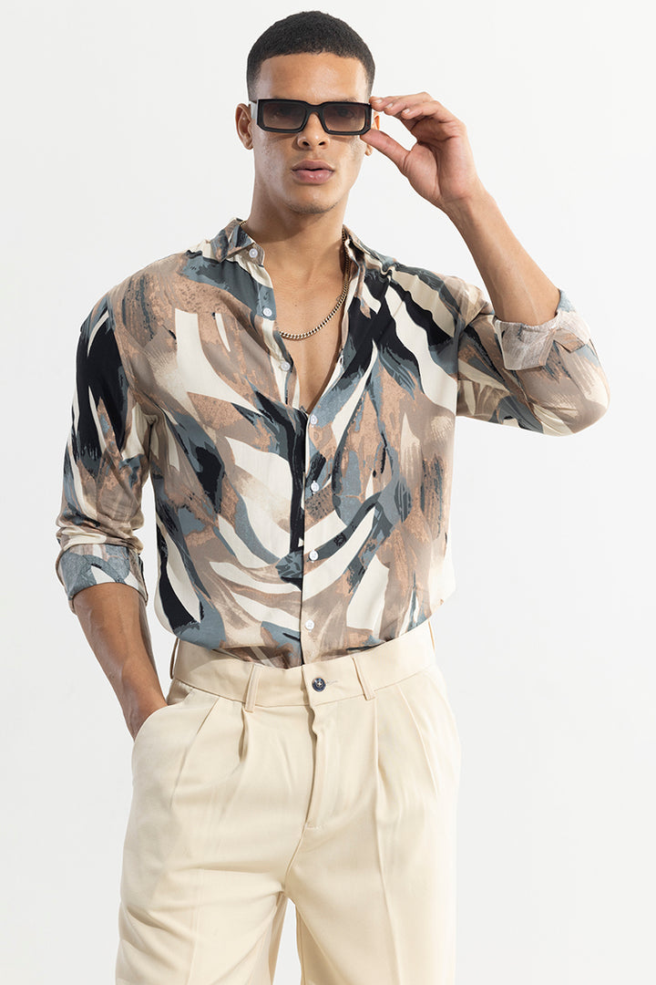 Abstracx Brown Shirt