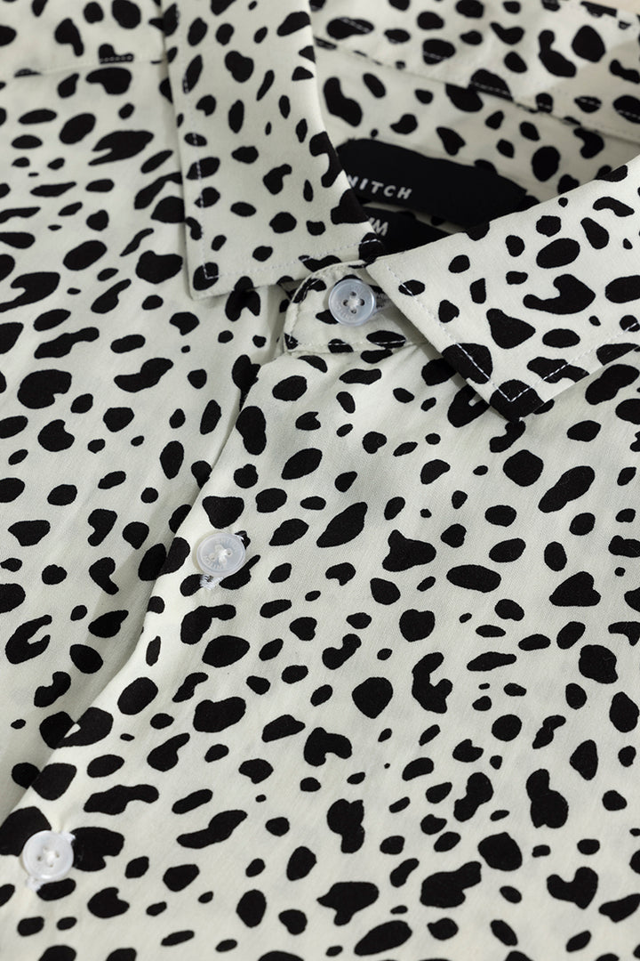 Dispersed Dot White Shirt