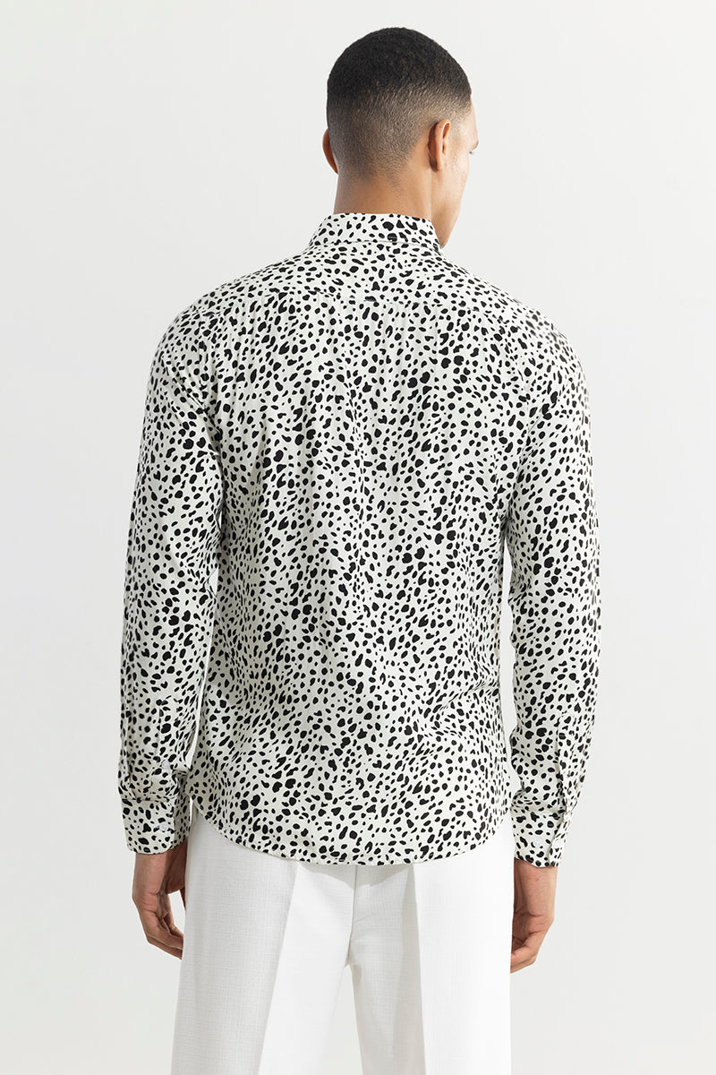 Dispersed Dot White Shirt