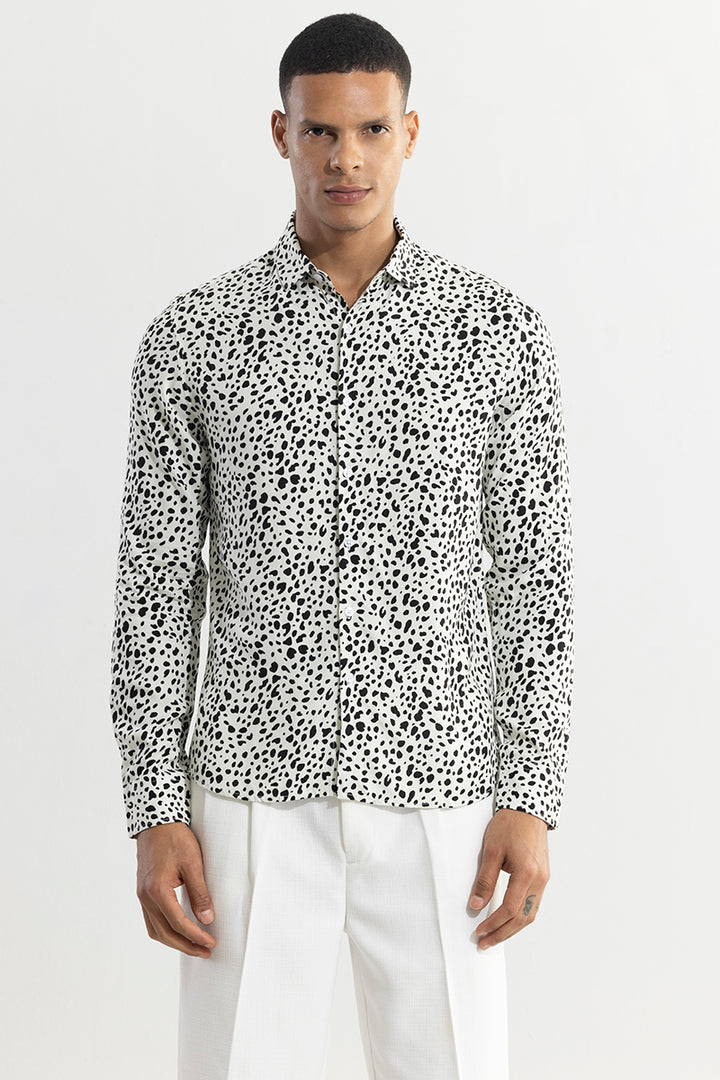 Dispersed Dot White Shirt