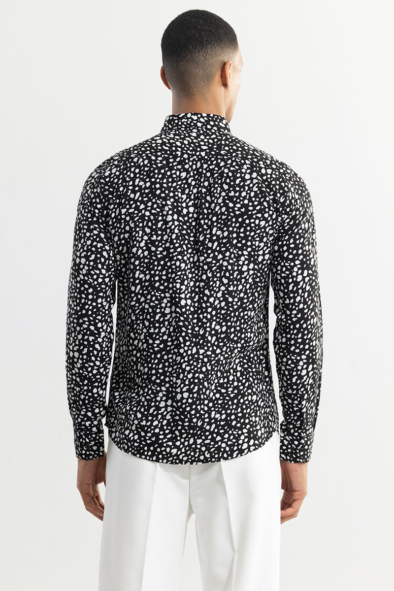 Dispersed Dot Black Shirt