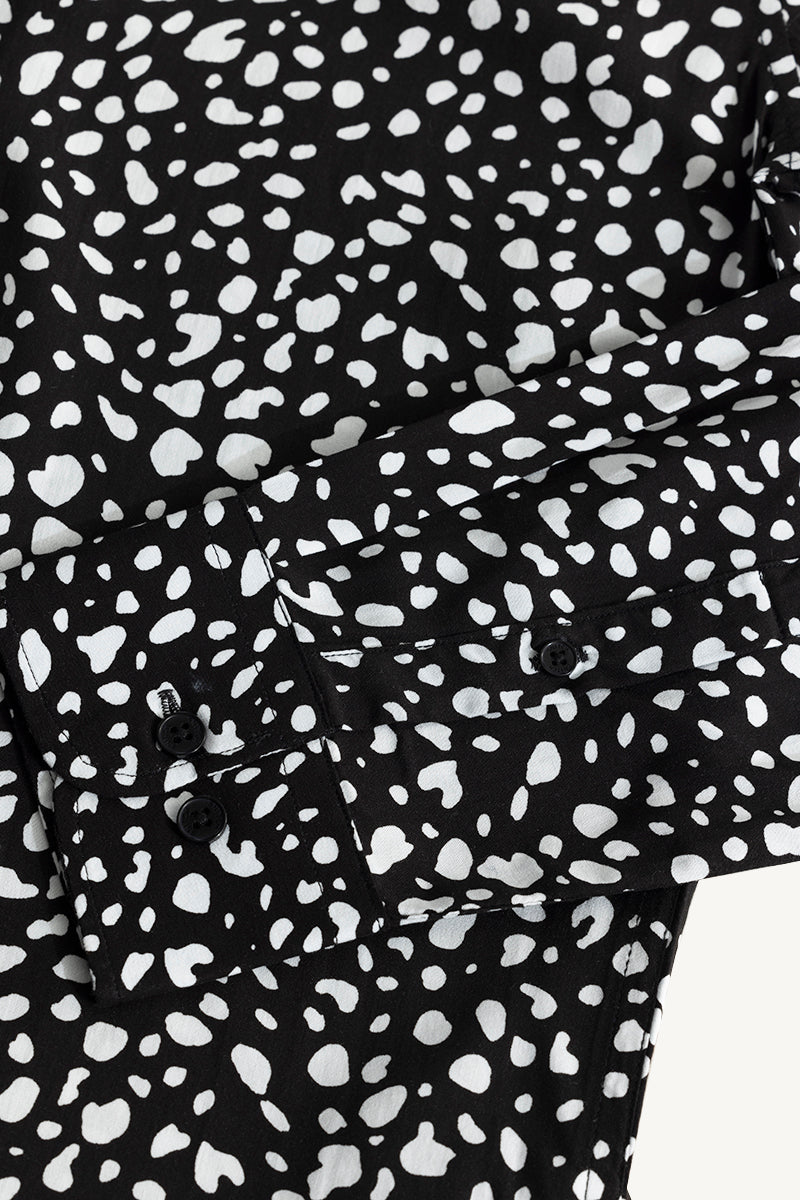 Dispersed Dot Black Shirt