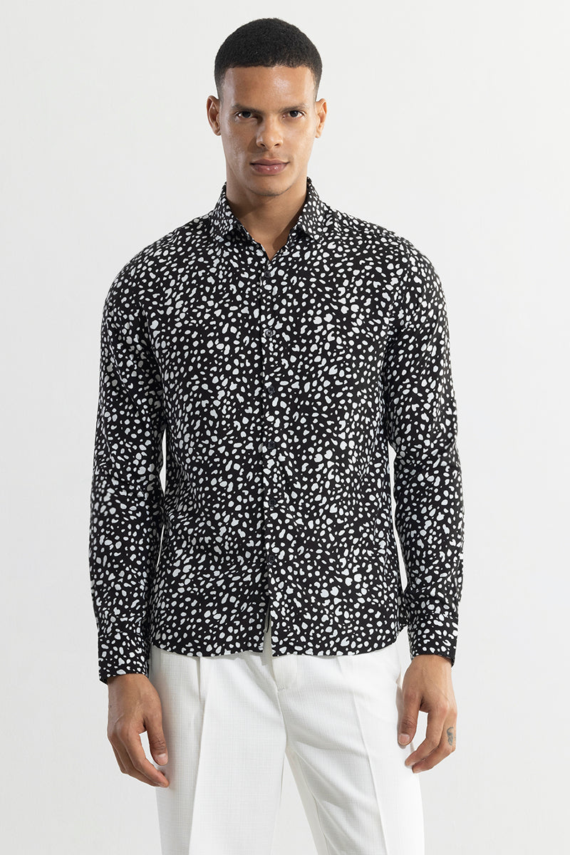 Dispersed Dot Black Shirt