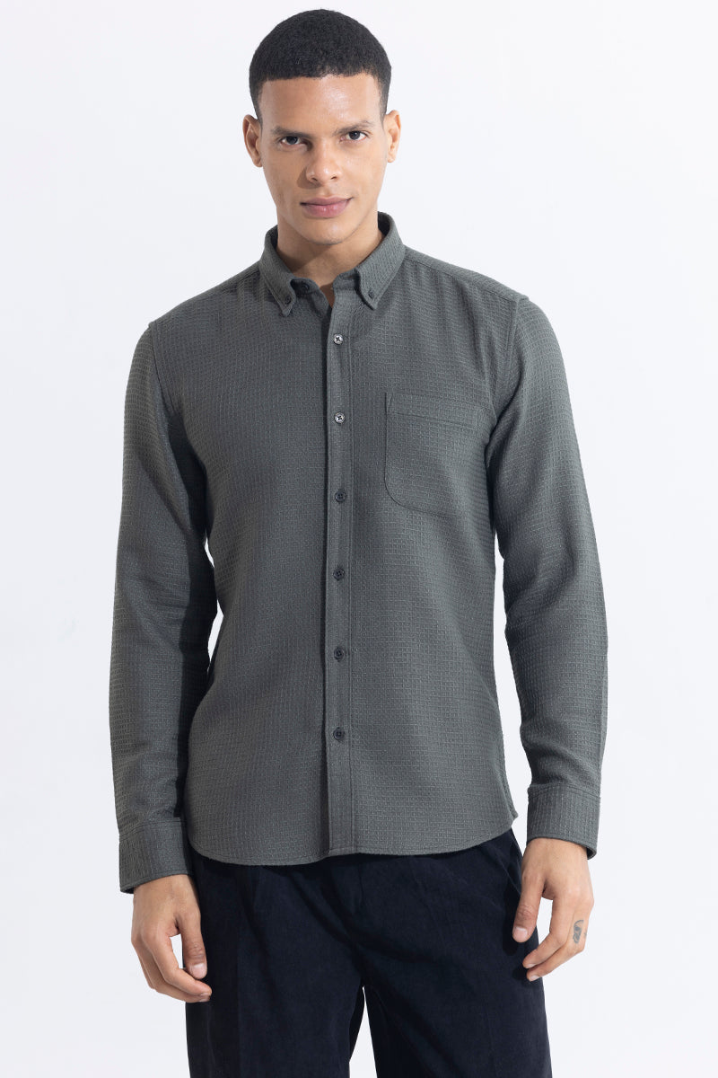 Waffle Square Elephant Grey Shirt