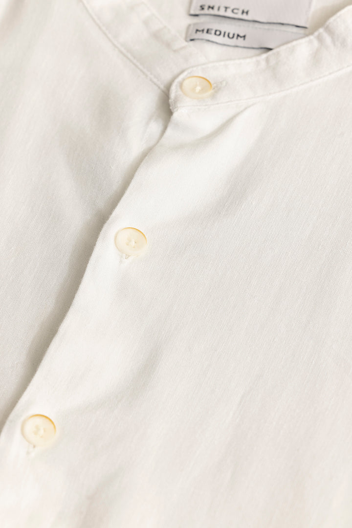 Classic Mandarin White Shirt