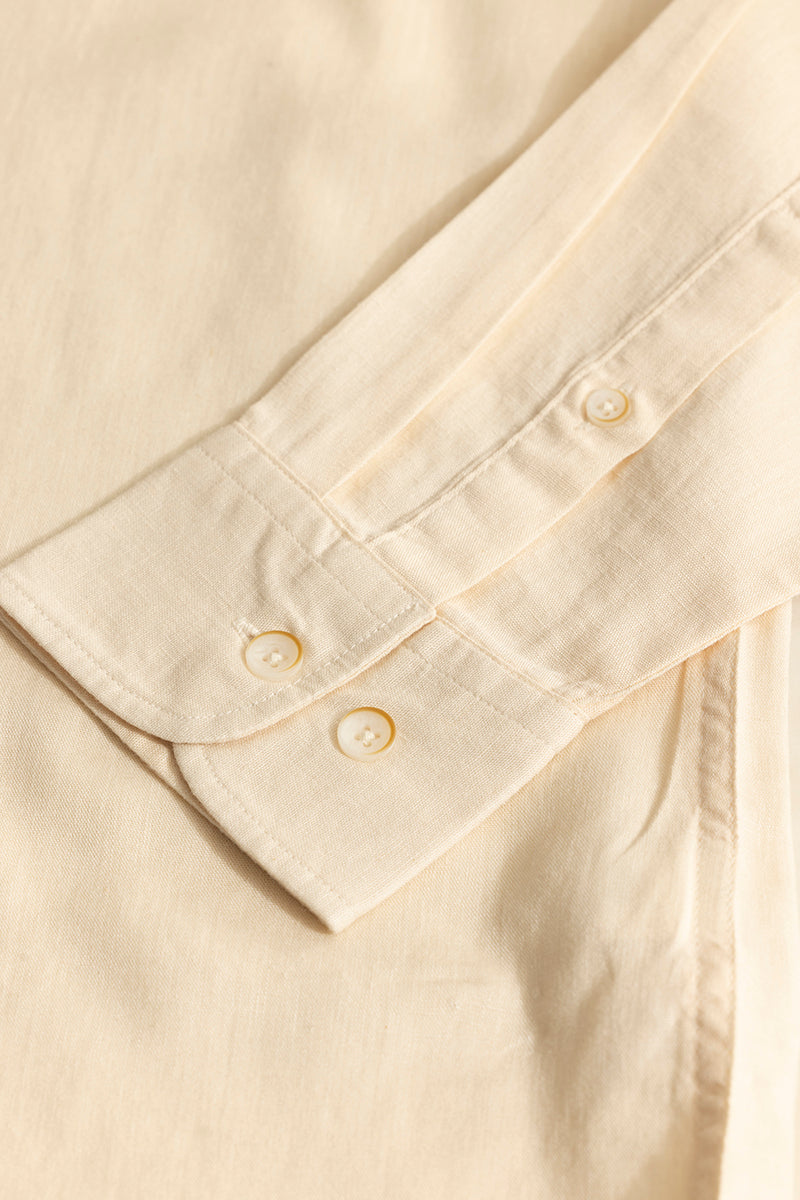 Classic Mandarin Cream Shirt