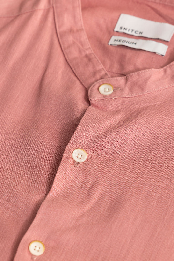 Classic Mandarin Pink Shirt