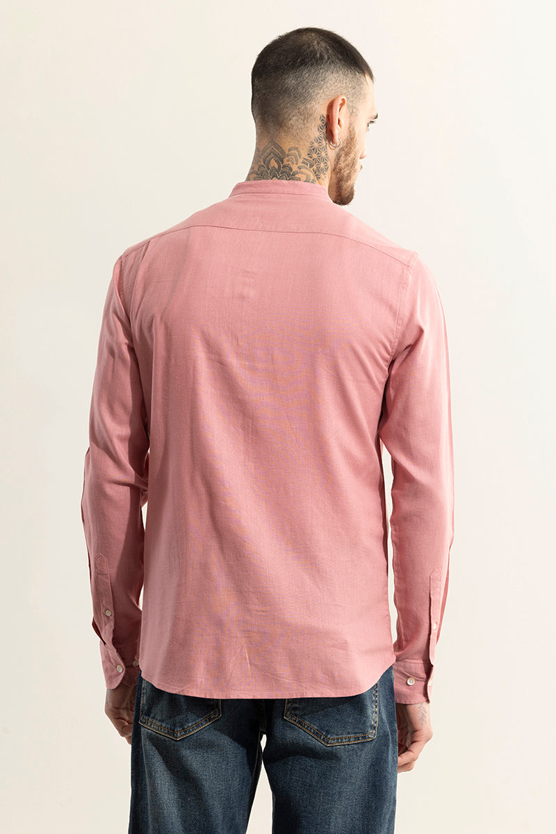 Classic Mandarin Pink Shirt