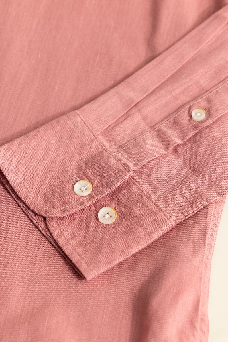 Classic Mandarin Pink Shirt