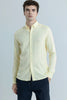 Sleek Style Plain Light Yellow Linen Shirt