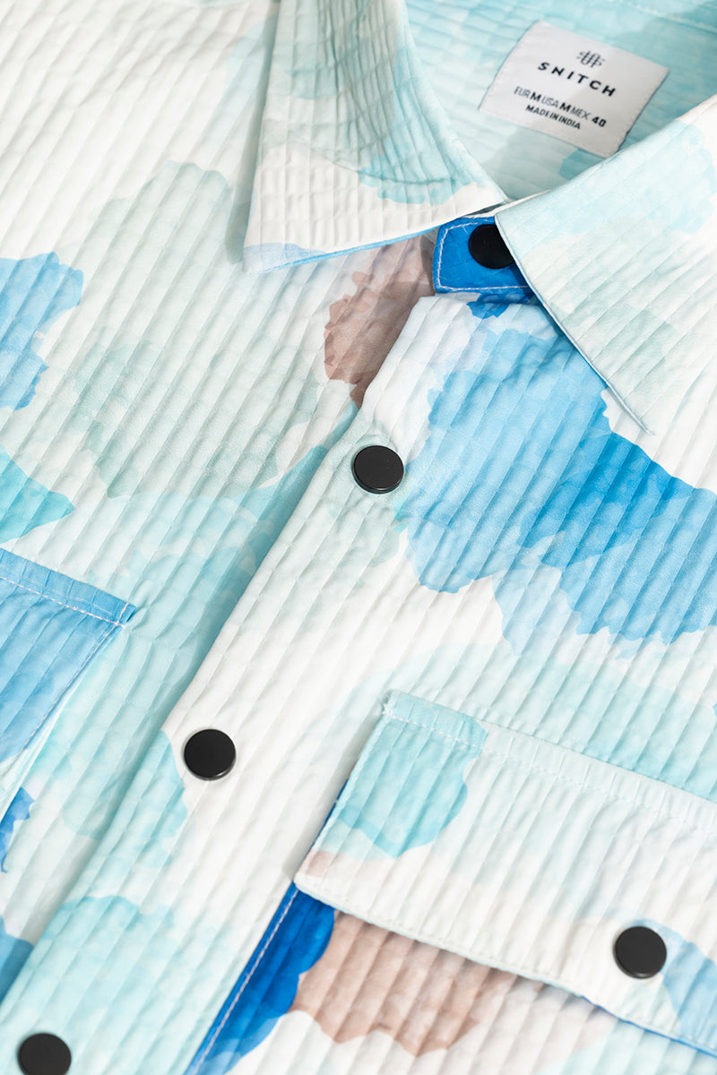 Abstractix Sky Blue Overshirt