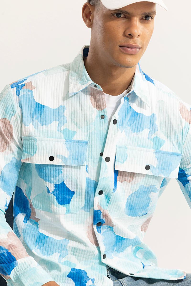 Abstractix Sky Blue Overshirt