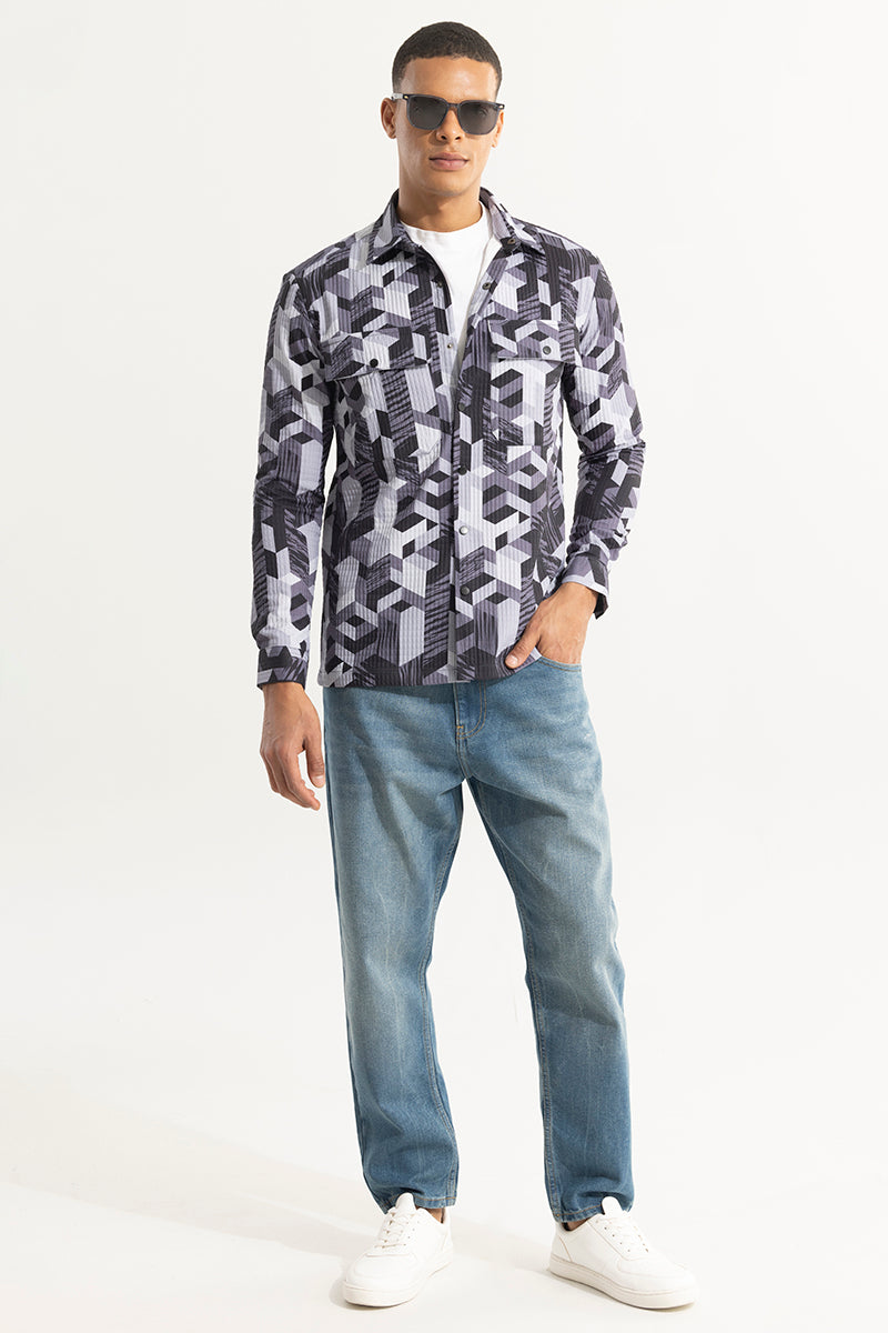 Abstractix Pebble Grey Overshirt