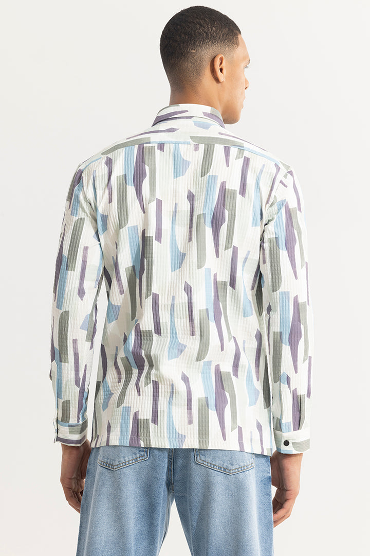 Pastel Harmony White Overshirt