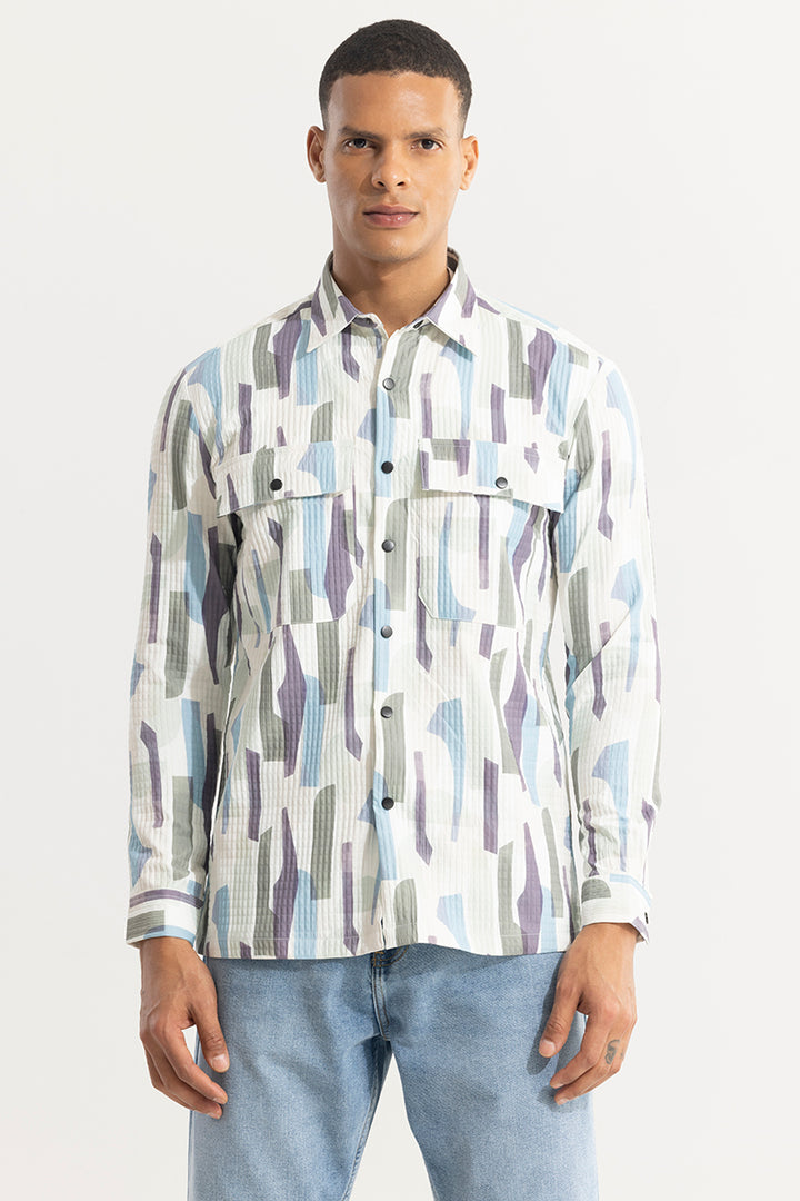 Pastel Harmony White Overshirt