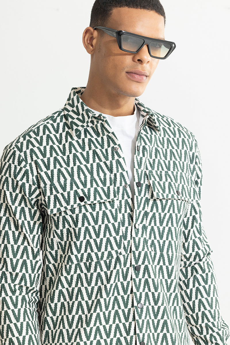 Zigzag Zeal Green Overshirt