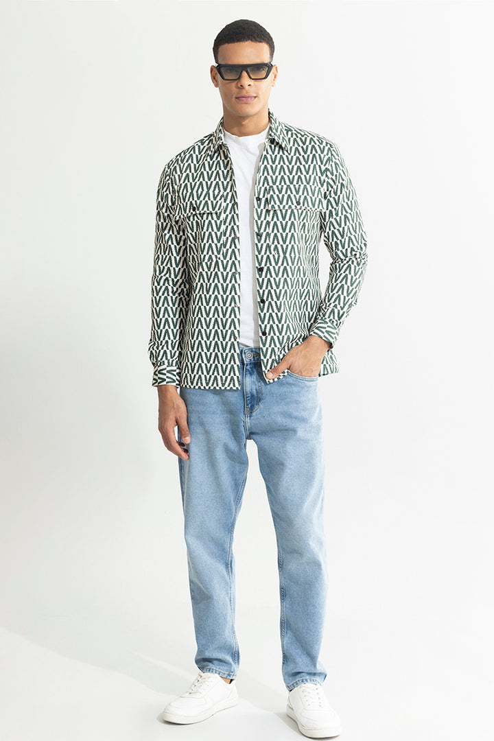 Zigzag Zeal Green Overshirt