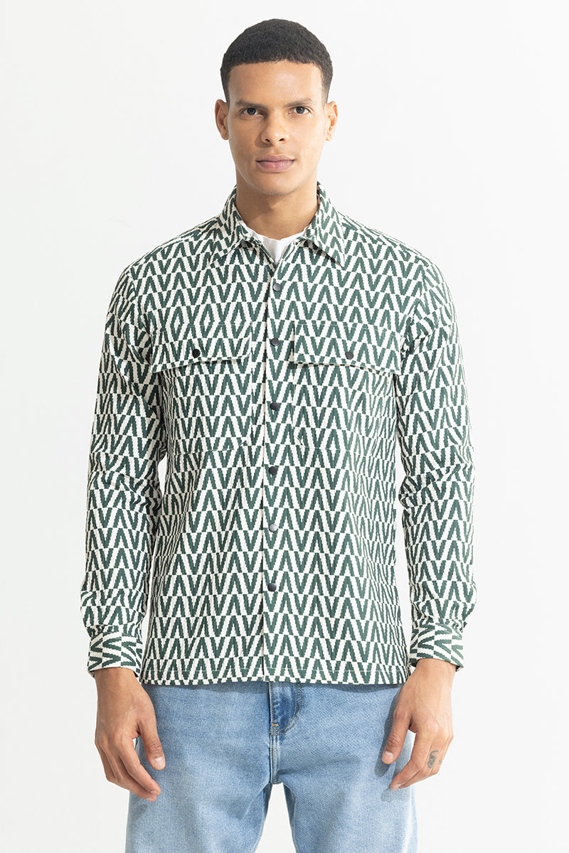 Zigzag Zeal Green Overshirt