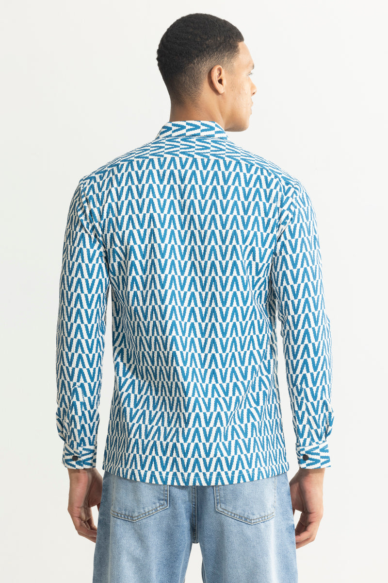 Zigzag Zeal Blue Overshirt