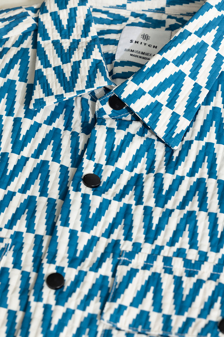 Zigzag Zeal Blue Overshirt