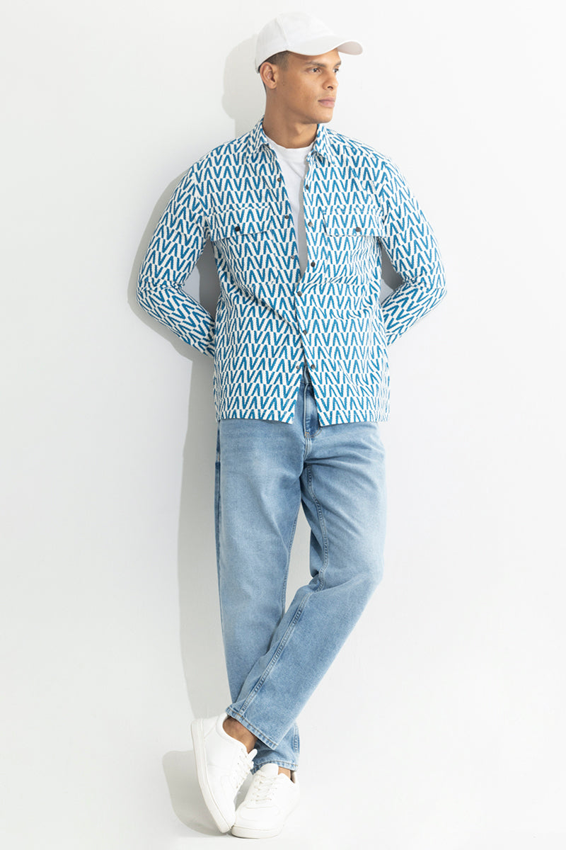 Zigzag Zeal Blue Overshirt