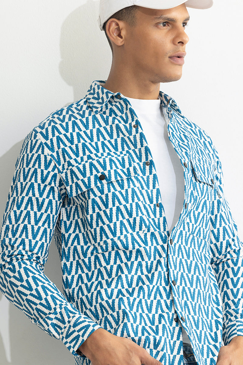 Zigzag Zeal Blue Overshirt