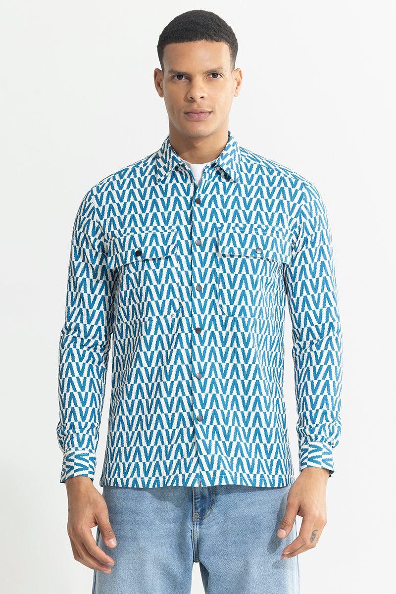 Zigzag Zeal Blue Overshirt