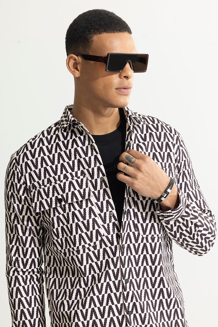 Zigzag Zeal Black Overshirt