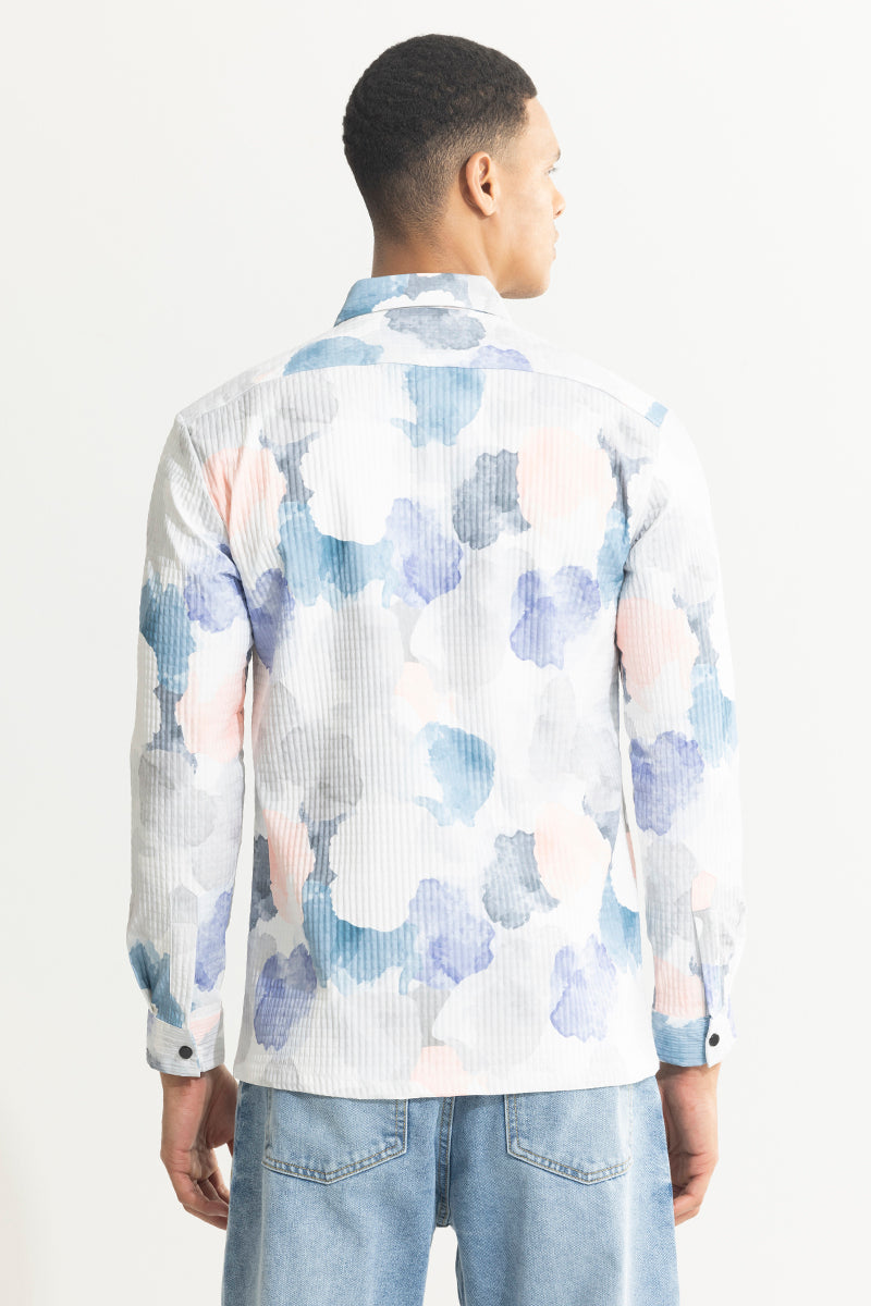 Floral Abstract White Shirt