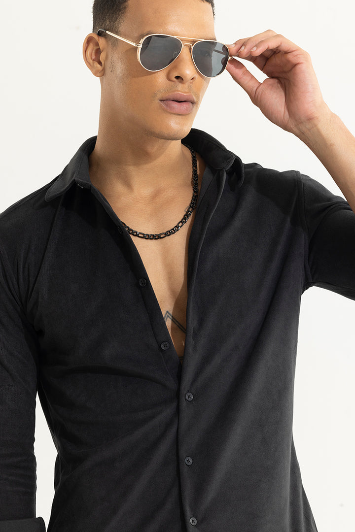 Suede Pulse Black Shirt