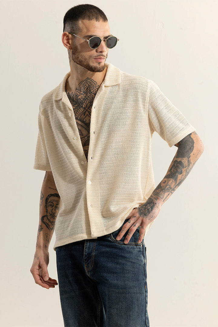 KnitCraft Crochet Cream Shirt