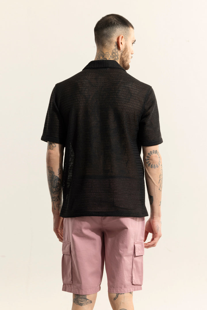 KnitCraft Crochet Black Shirt