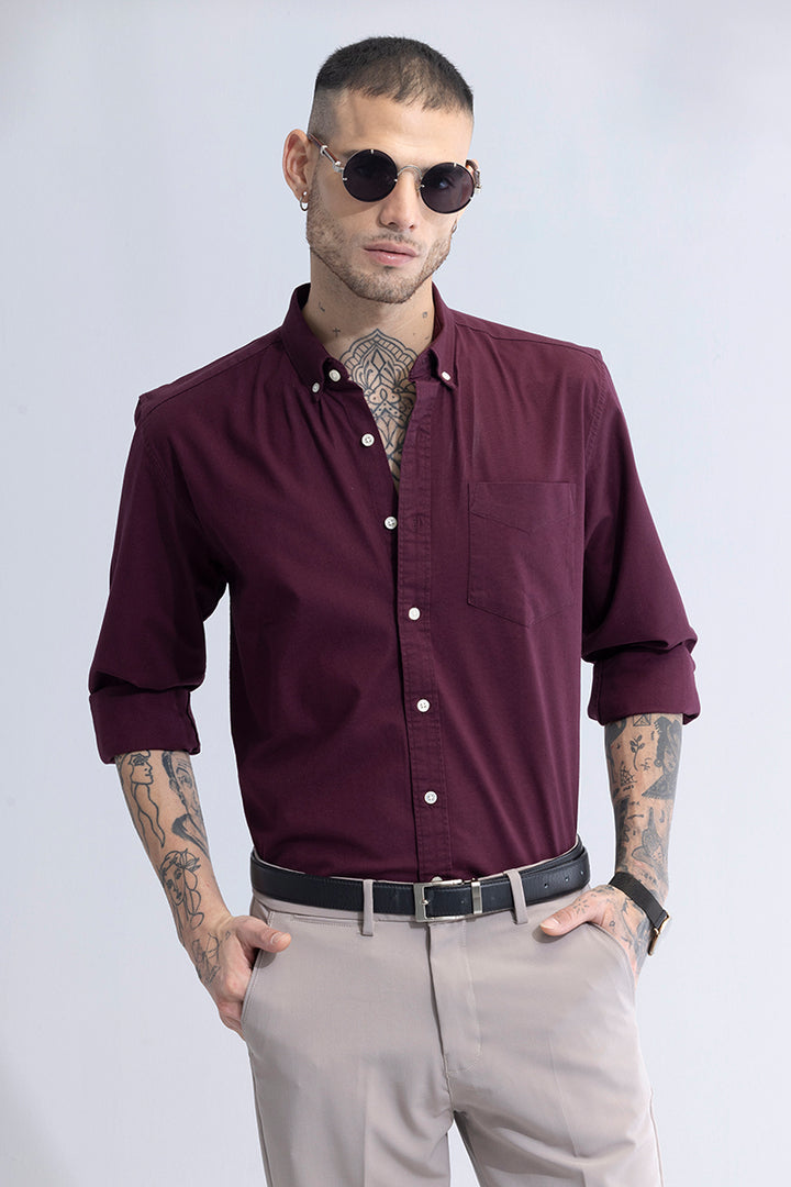 Timeless Tailored Maroon Shirt