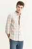 Distinctive Grids Yellow Shirt