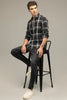 Patchwork Checks Black Shirt