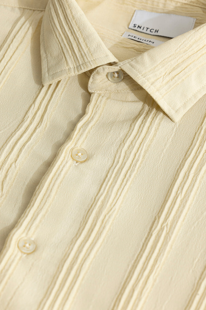 Streaking Striped Cream Shirt