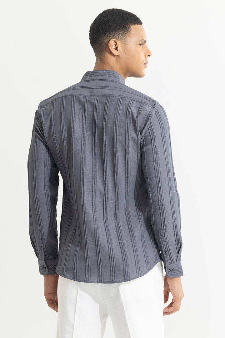 Streaking Striped Grey Shirt