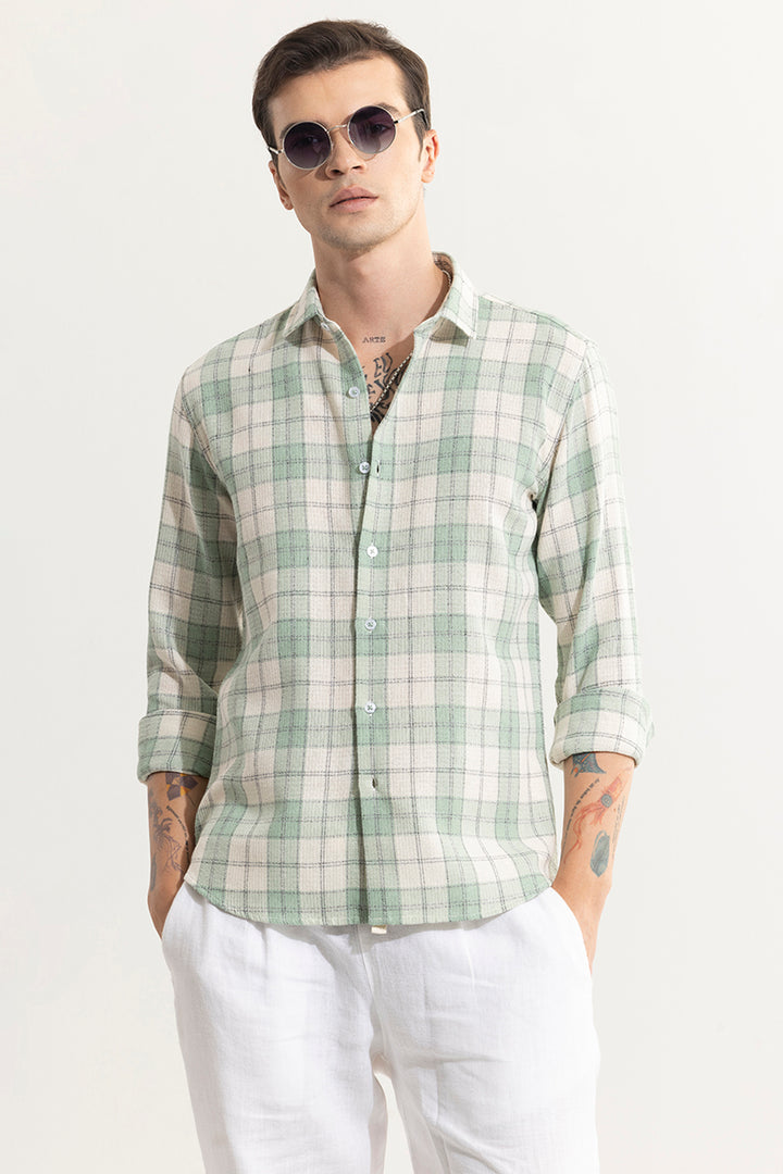 Summer Bliss Mint Green Checks Shirt