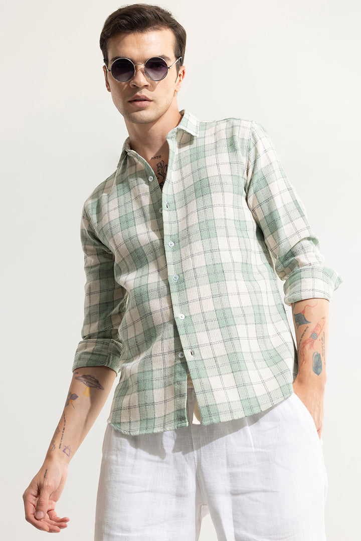 Summer Bliss Mint Green Checks Shirt