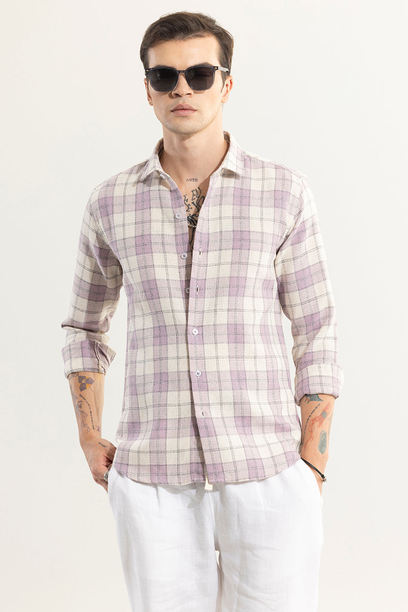 Summer Bliss Lavender Checks Shirt