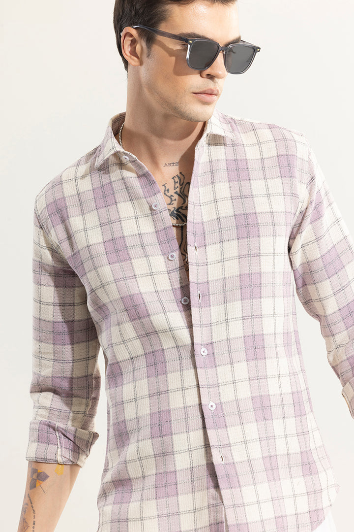 Summer Bliss Lavender Checks Shirt