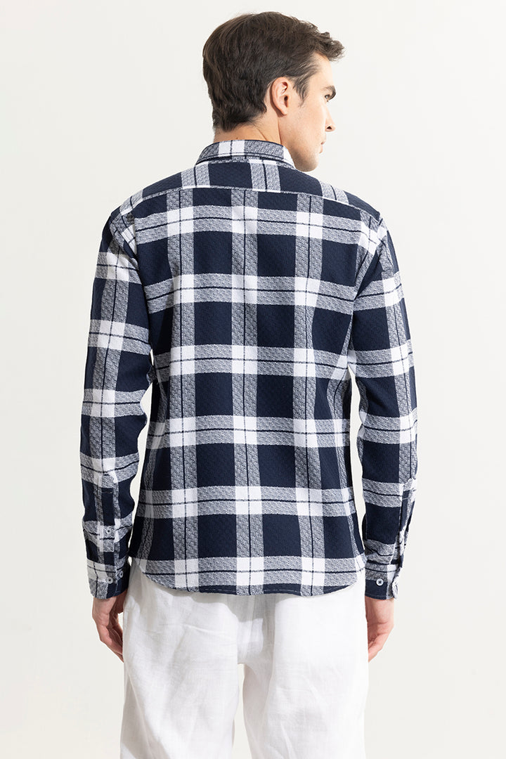 Summer Bliss Navy Blue Checks Shirt