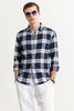 Summer Bliss Navy Blue Checks Shirt