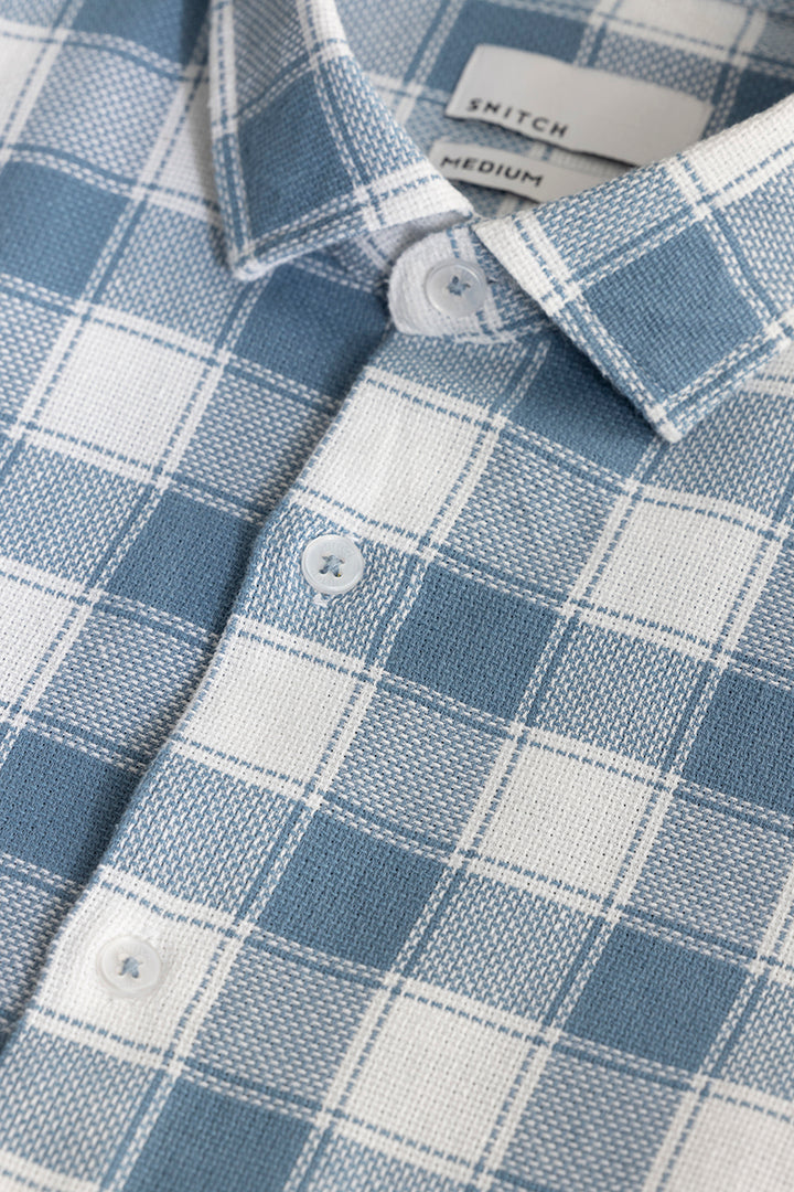 Summer Bliss Sky Blue Checks Shirt