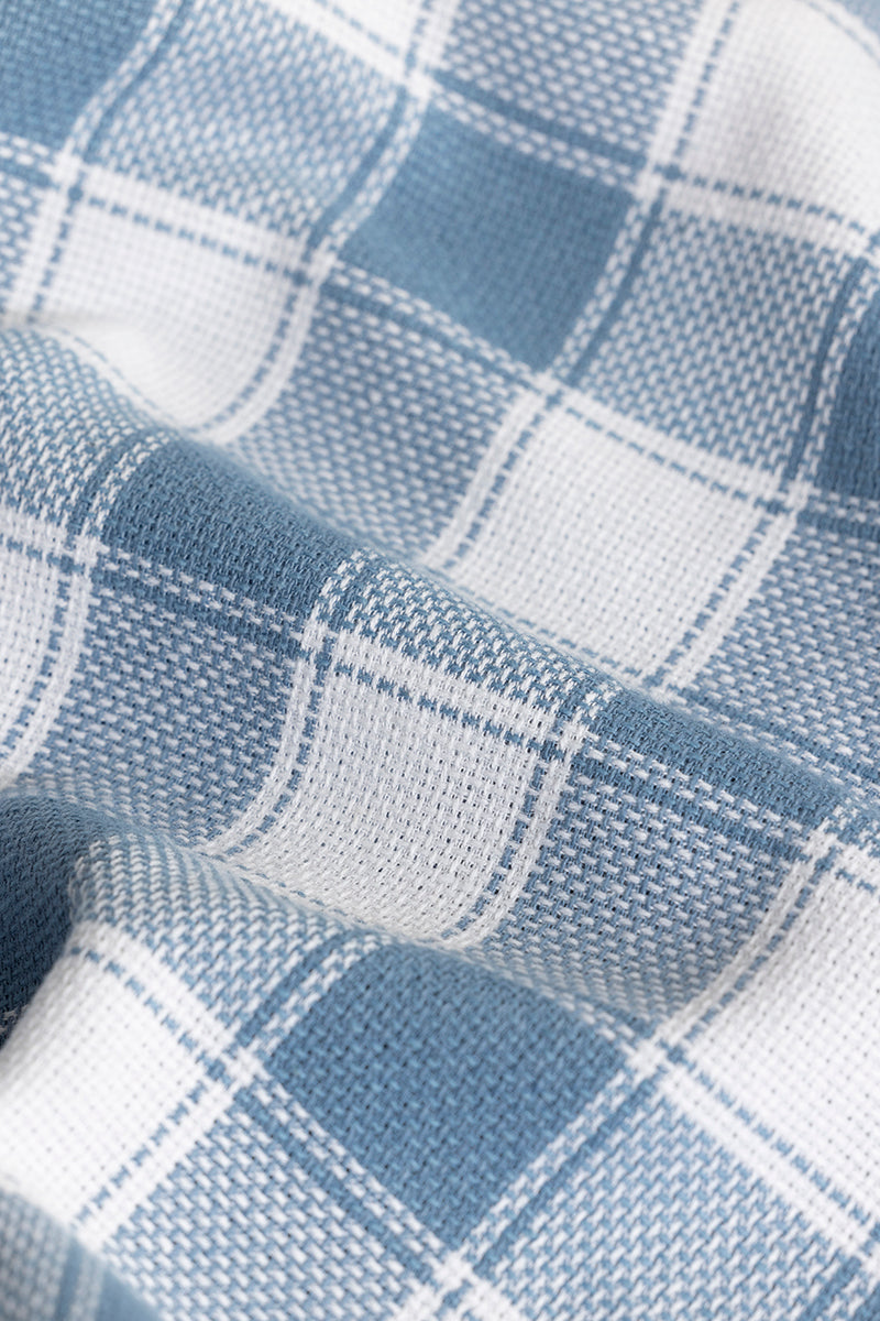 Summer Bliss Sky Blue Checks Shirt